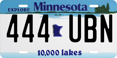 MN license plate 444UBN