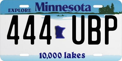 MN license plate 444UBP