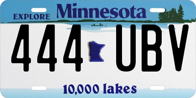 MN license plate 444UBV