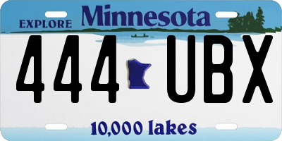 MN license plate 444UBX