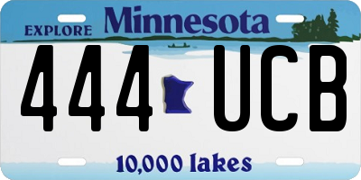 MN license plate 444UCB