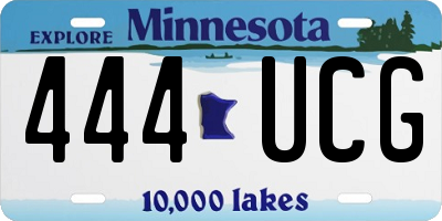 MN license plate 444UCG