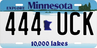 MN license plate 444UCK