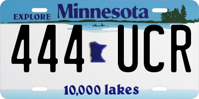 MN license plate 444UCR