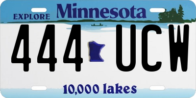 MN license plate 444UCW