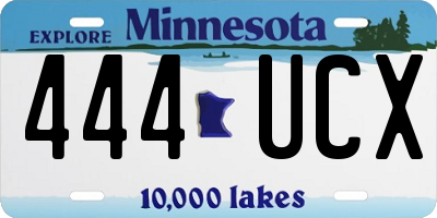 MN license plate 444UCX