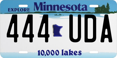 MN license plate 444UDA