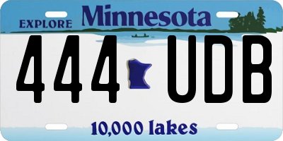 MN license plate 444UDB