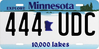 MN license plate 444UDC