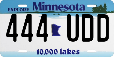 MN license plate 444UDD