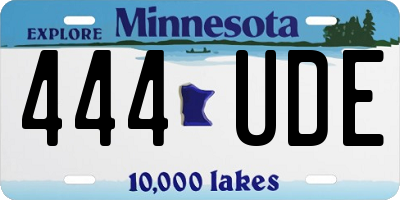 MN license plate 444UDE