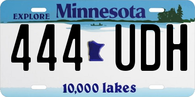 MN license plate 444UDH