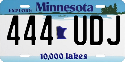 MN license plate 444UDJ