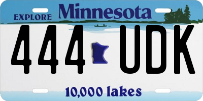 MN license plate 444UDK