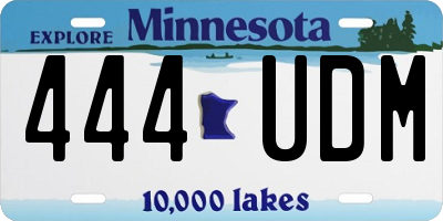 MN license plate 444UDM