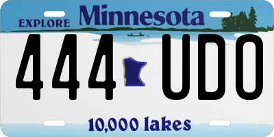 MN license plate 444UDO