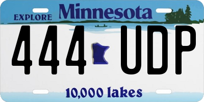 MN license plate 444UDP