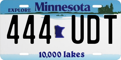 MN license plate 444UDT