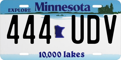 MN license plate 444UDV