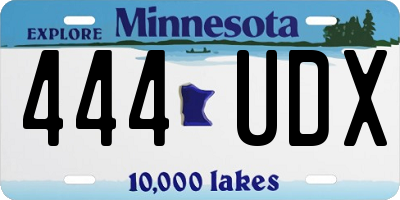 MN license plate 444UDX