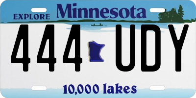 MN license plate 444UDY
