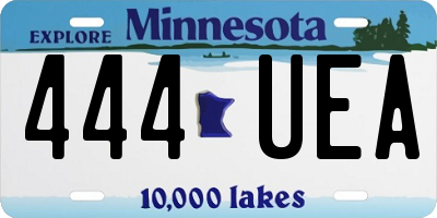 MN license plate 444UEA