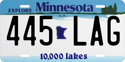 MN license plate 445LAG