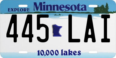 MN license plate 445LAI