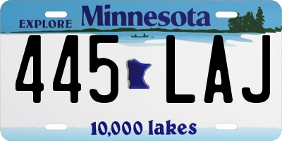 MN license plate 445LAJ