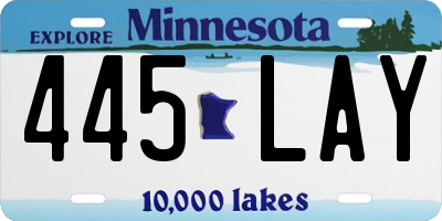 MN license plate 445LAY