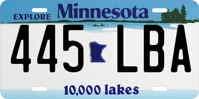 MN license plate 445LBA
