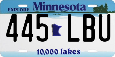 MN license plate 445LBU
