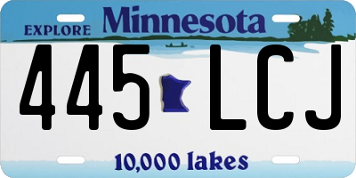 MN license plate 445LCJ