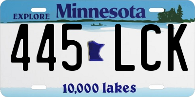 MN license plate 445LCK