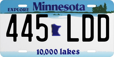 MN license plate 445LDD