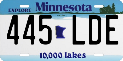 MN license plate 445LDE