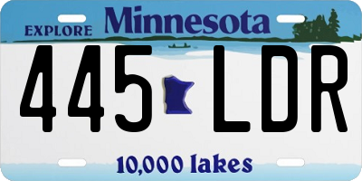 MN license plate 445LDR