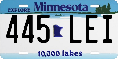 MN license plate 445LEI