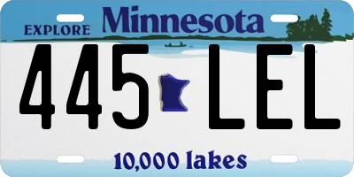 MN license plate 445LEL