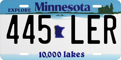 MN license plate 445LER
