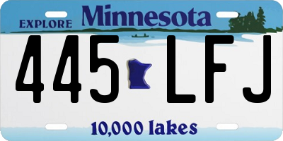 MN license plate 445LFJ