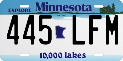MN license plate 445LFM
