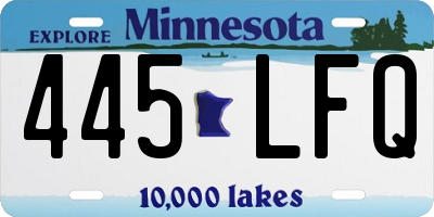 MN license plate 445LFQ