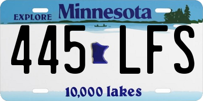MN license plate 445LFS