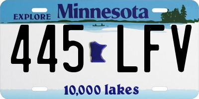 MN license plate 445LFV