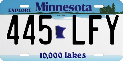 MN license plate 445LFY