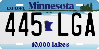 MN license plate 445LGA