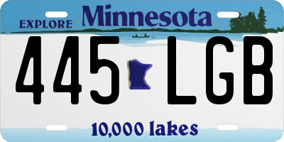 MN license plate 445LGB