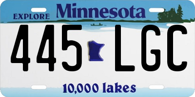 MN license plate 445LGC
