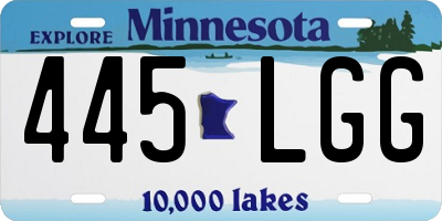 MN license plate 445LGG